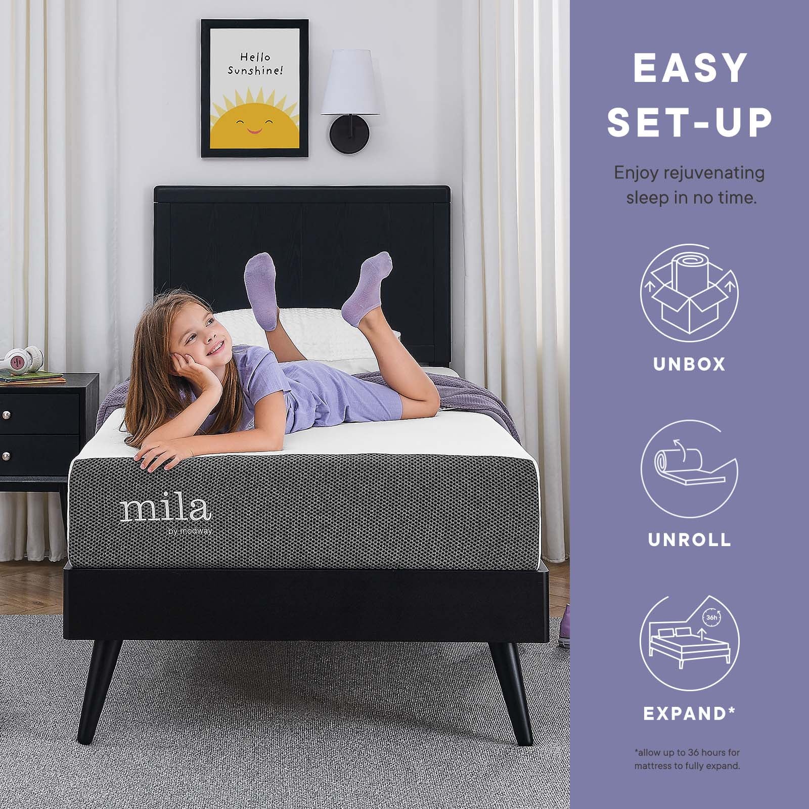 Mila 5" Twin Mattress by Modway