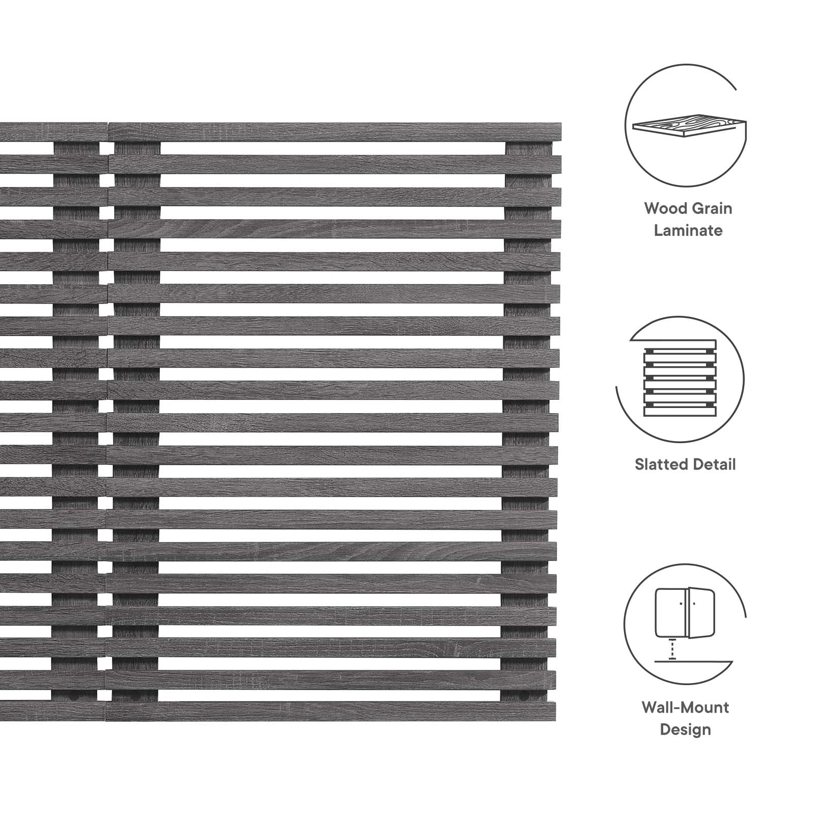 Render Wall Mount Queen Headboard by Modway