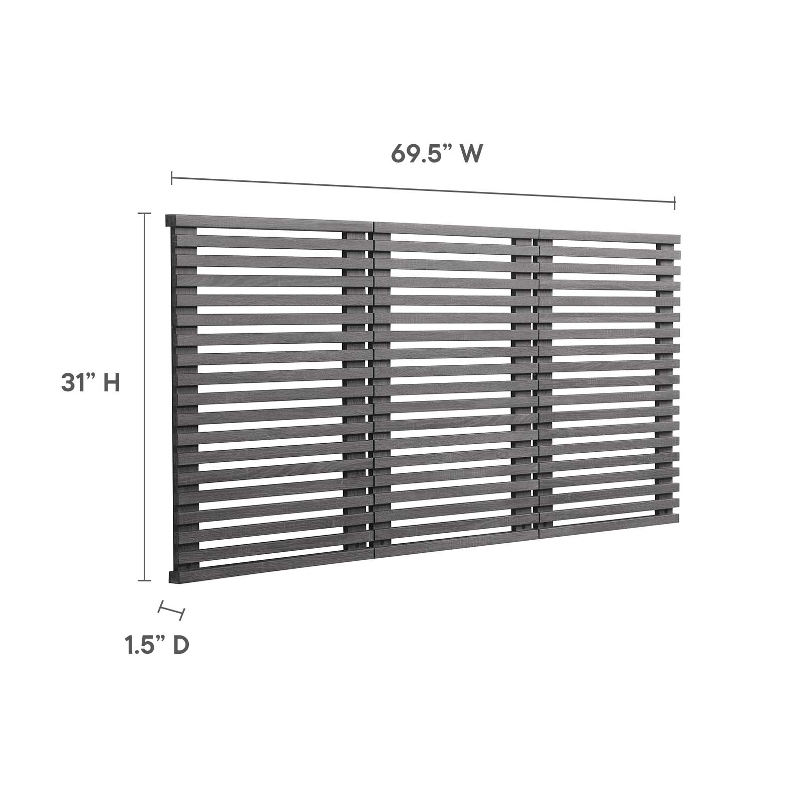 Render Wall Mount Queen Headboard by Modway