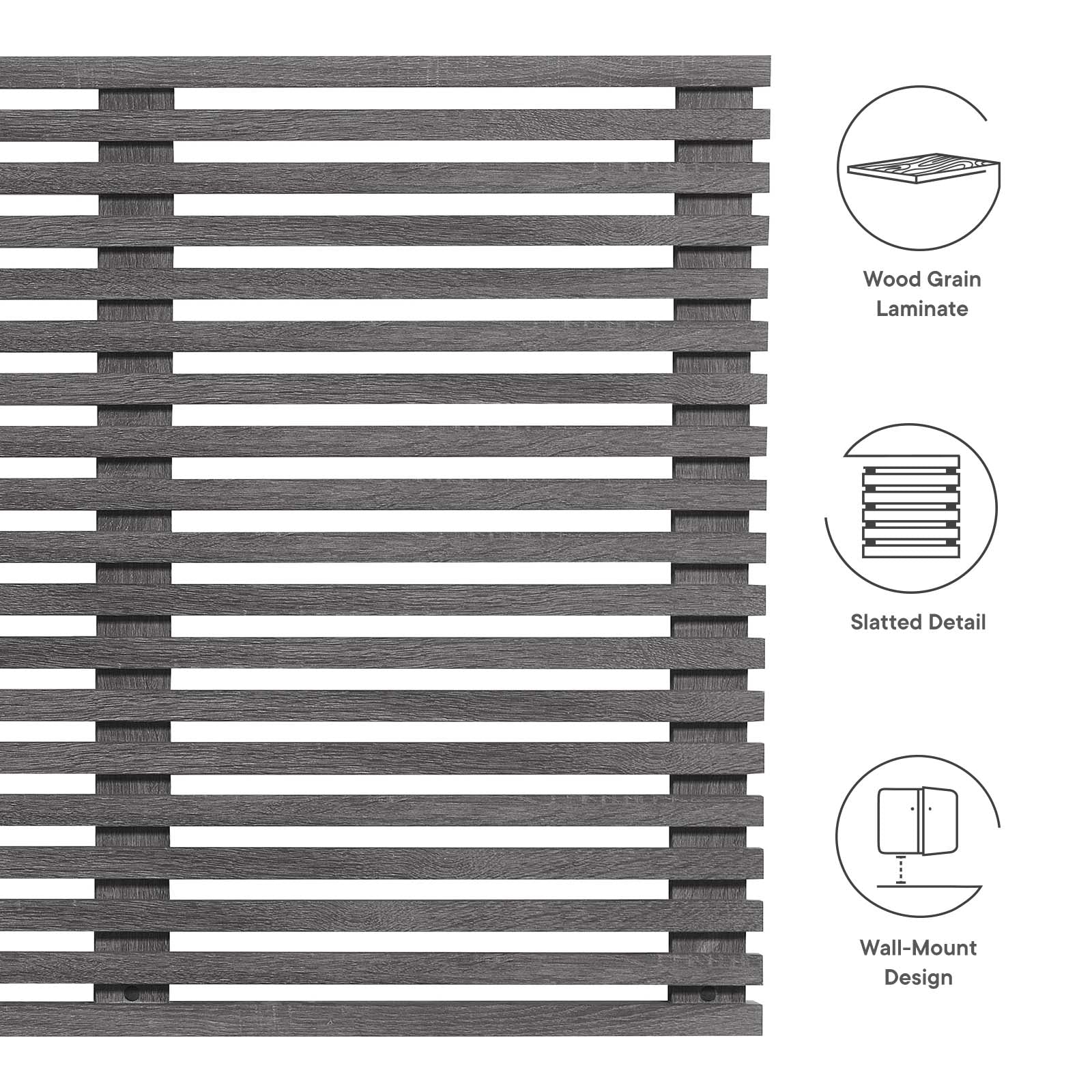 Render Wall Mount King Headboard by Modway