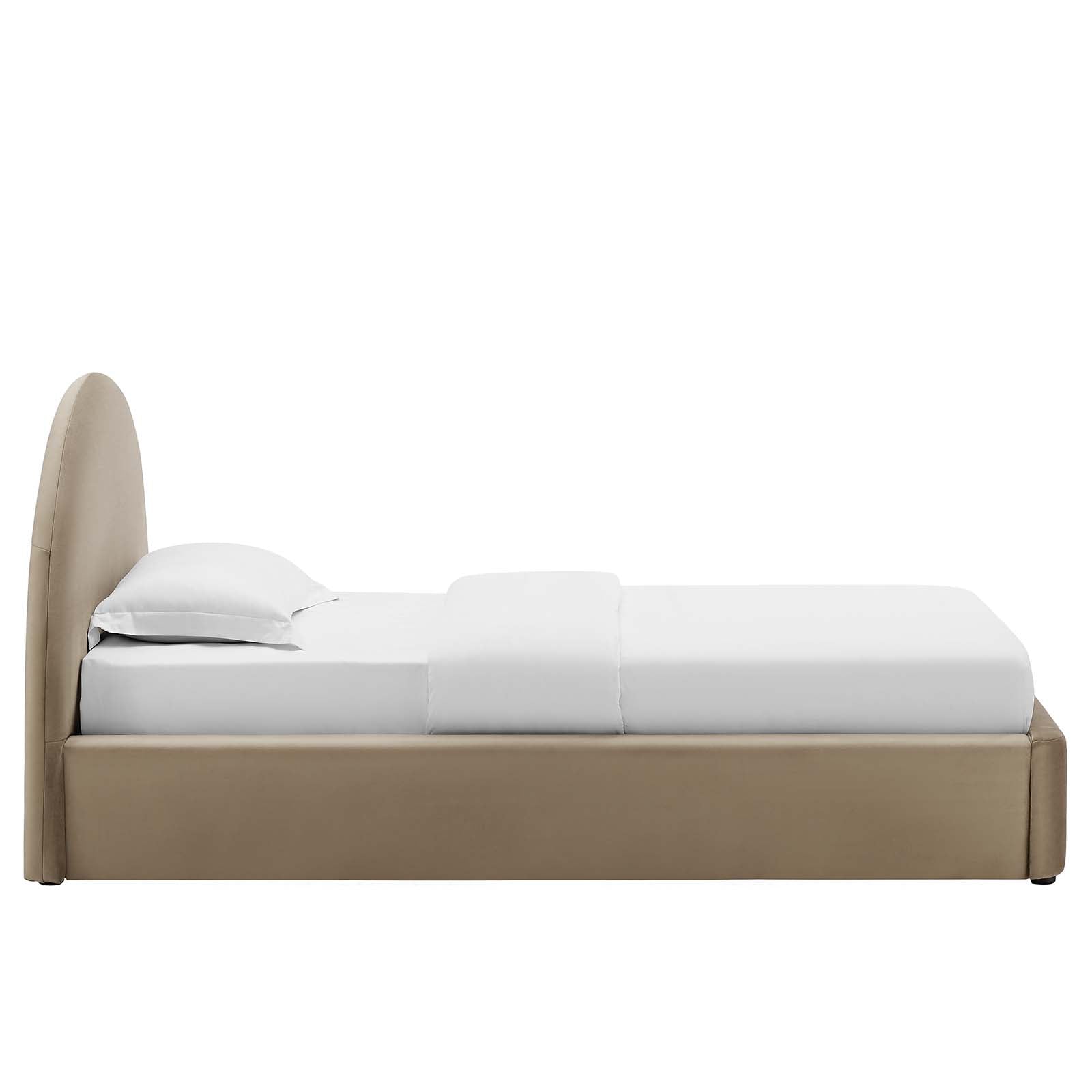 Resort Performance Velvet Arched Round Twin Platform Bed by Modway