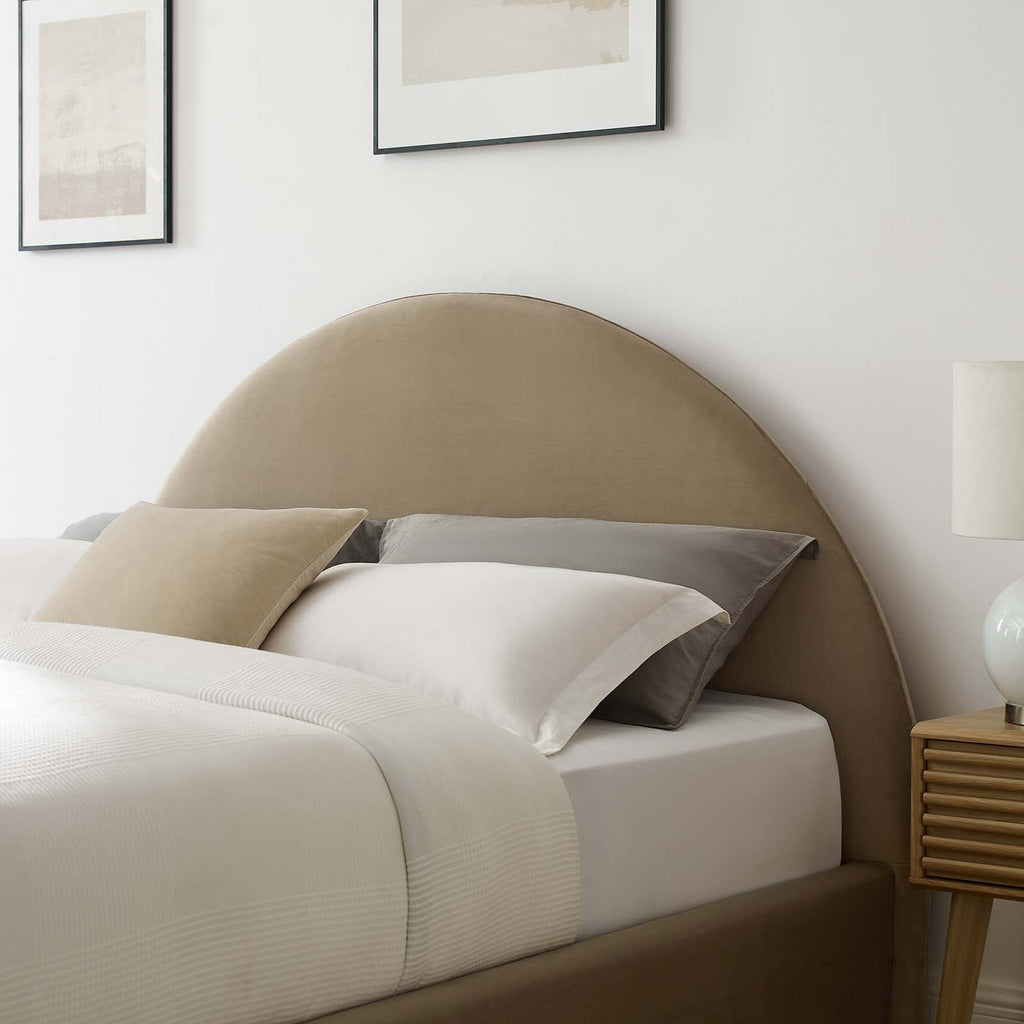 Resort Performance Velvet Arched Round Full Platform Bed by Modway