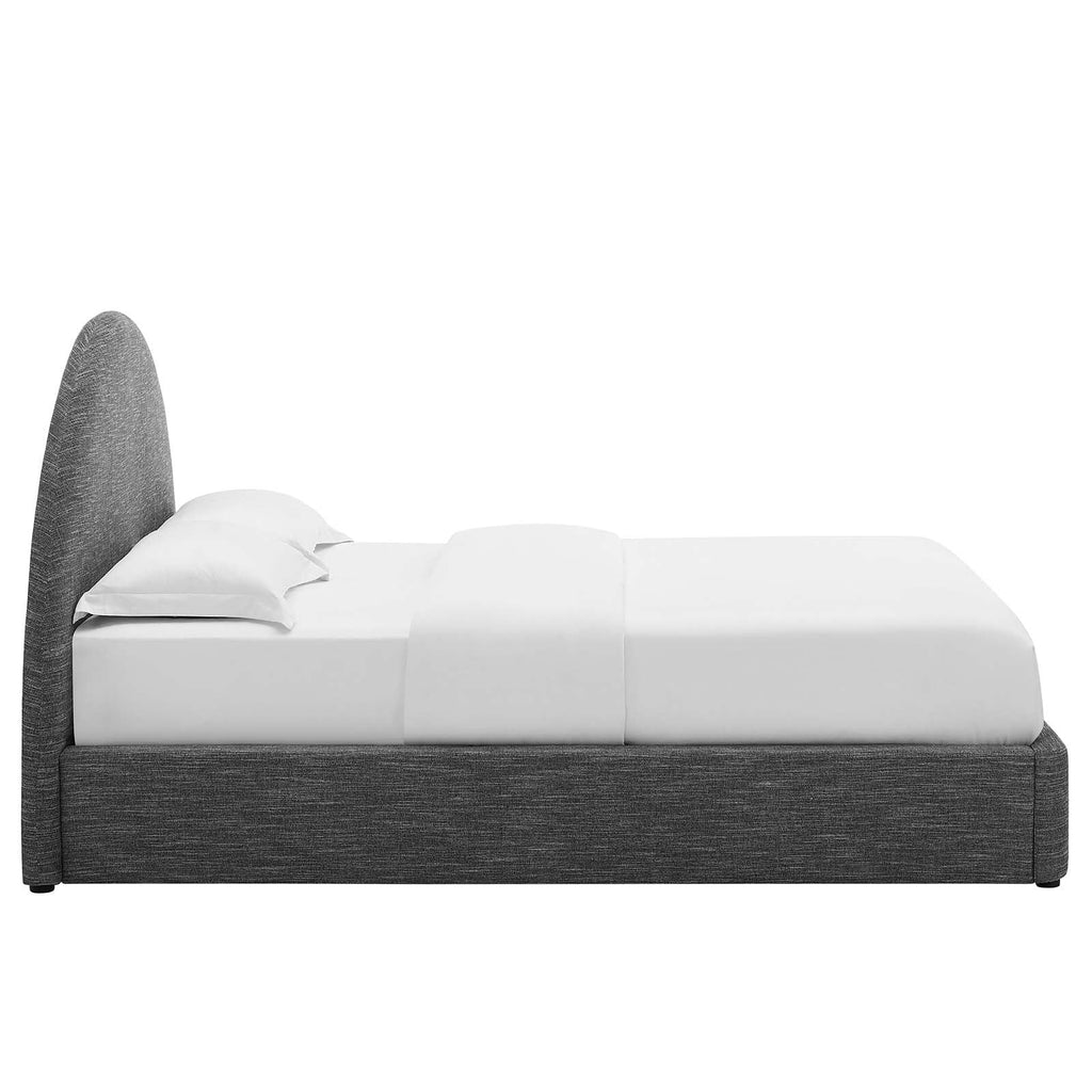 Resort Upholstered Fabric Arched Round Queen Platform Bed by Modway