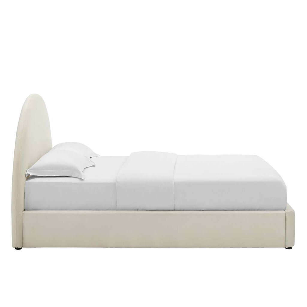 Resort Performance Velvet Arched Round Queen Platform Bed by Modway