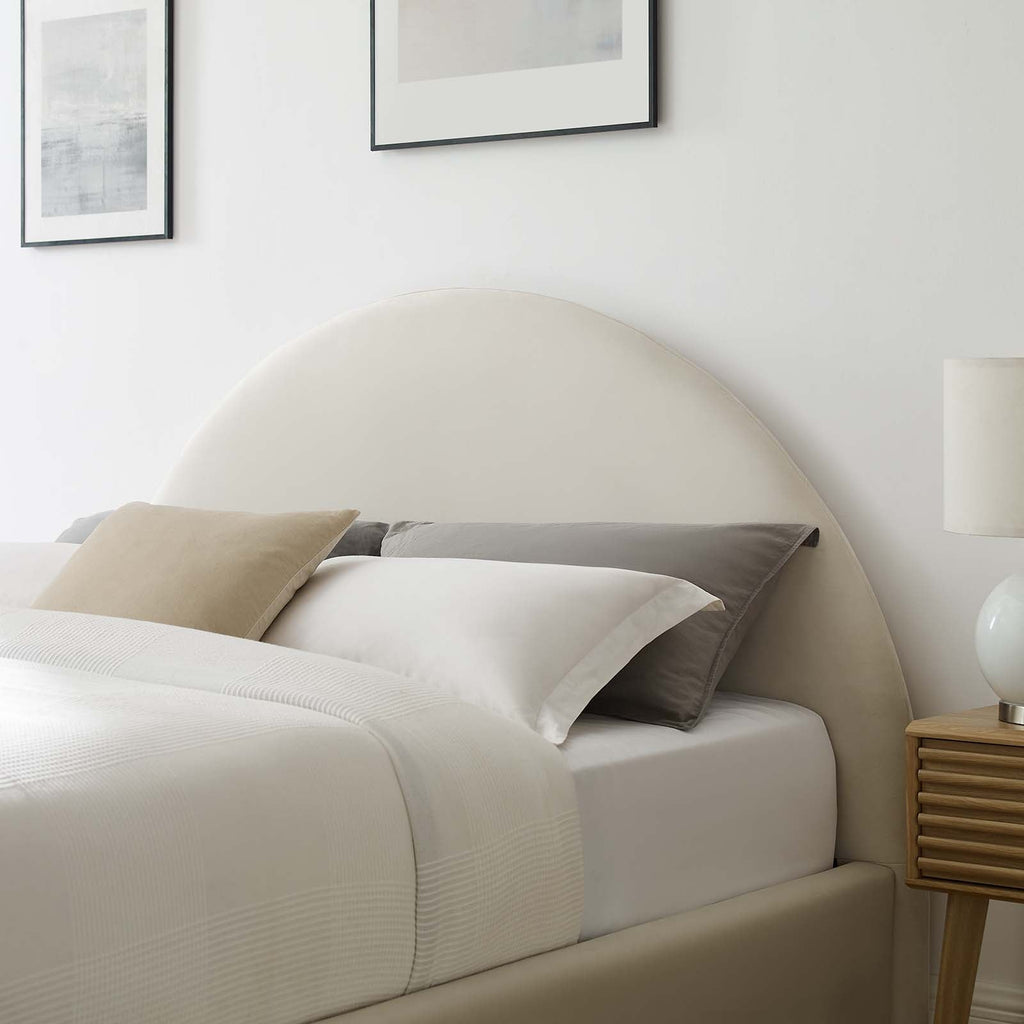 Resort Performance Velvet Arched Round Queen Platform Bed by Modway