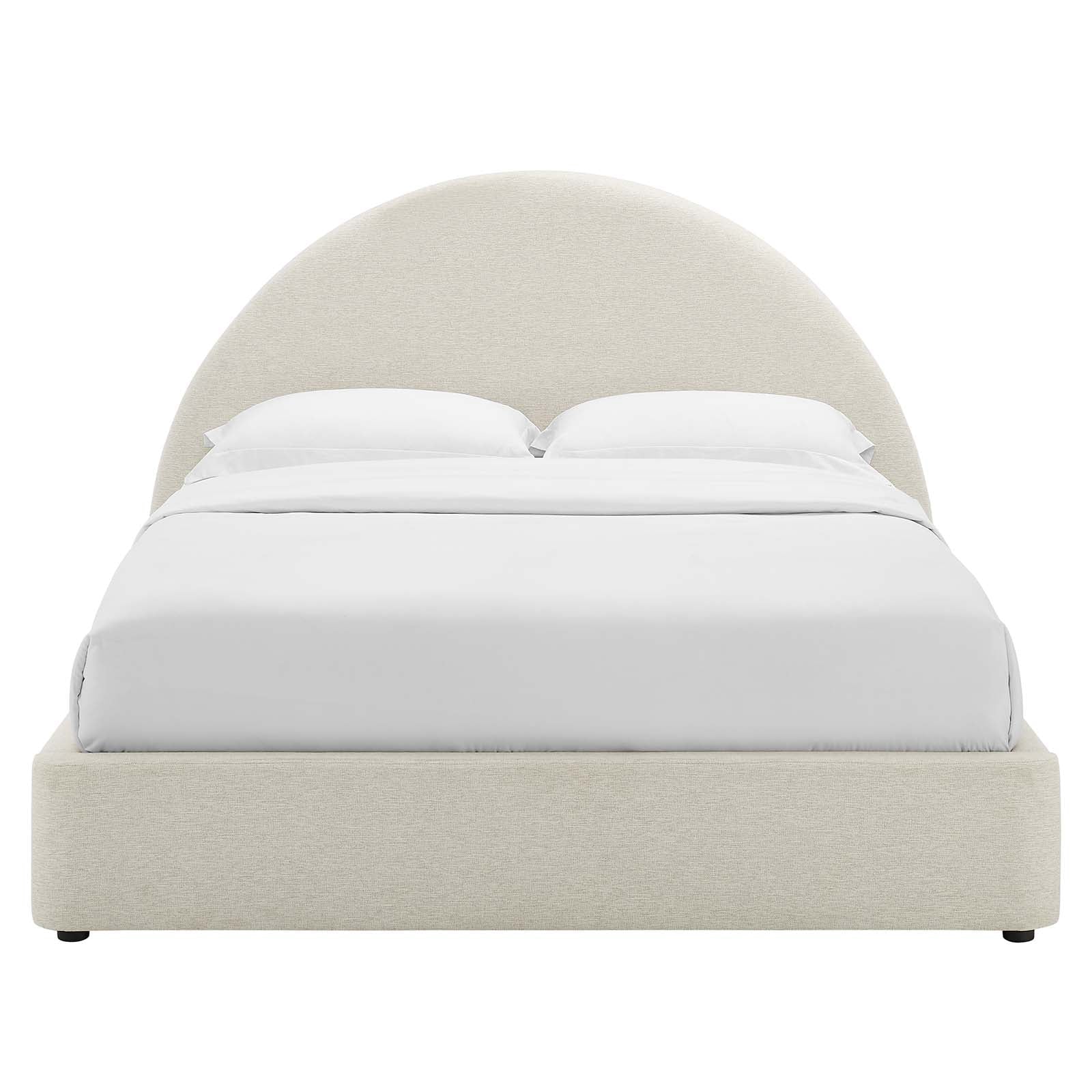 Resort Upholstered Fabric Arched Round King Platform Bed by Modway