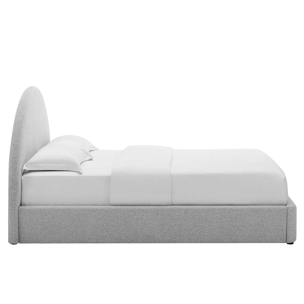 Resort Upholstered Fabric Arched Round King Platform Bed by Modway