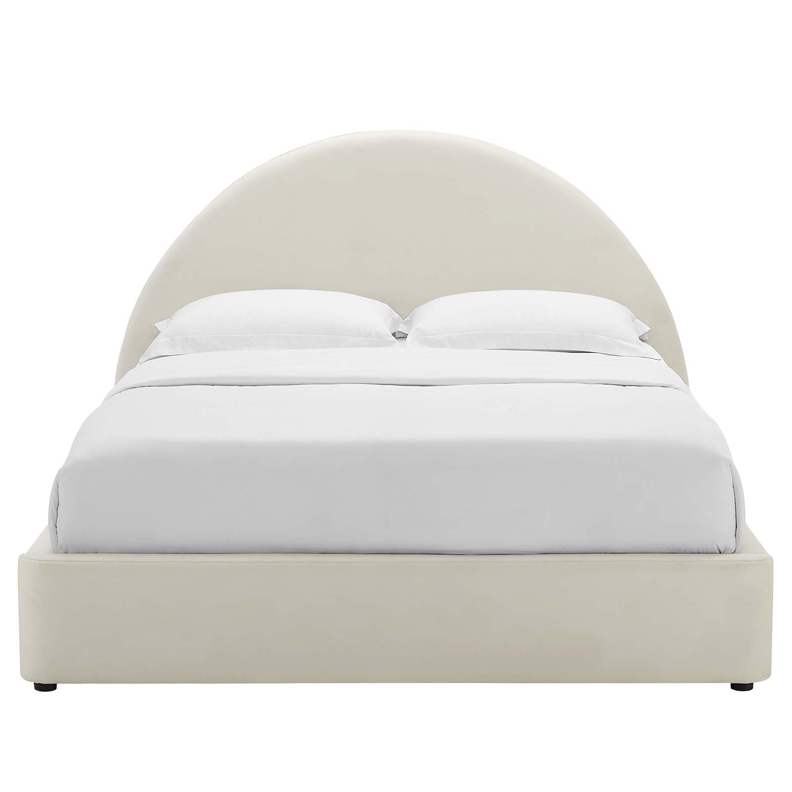 Resort Performance Velvet Arched Round King Platform Bed by Modway