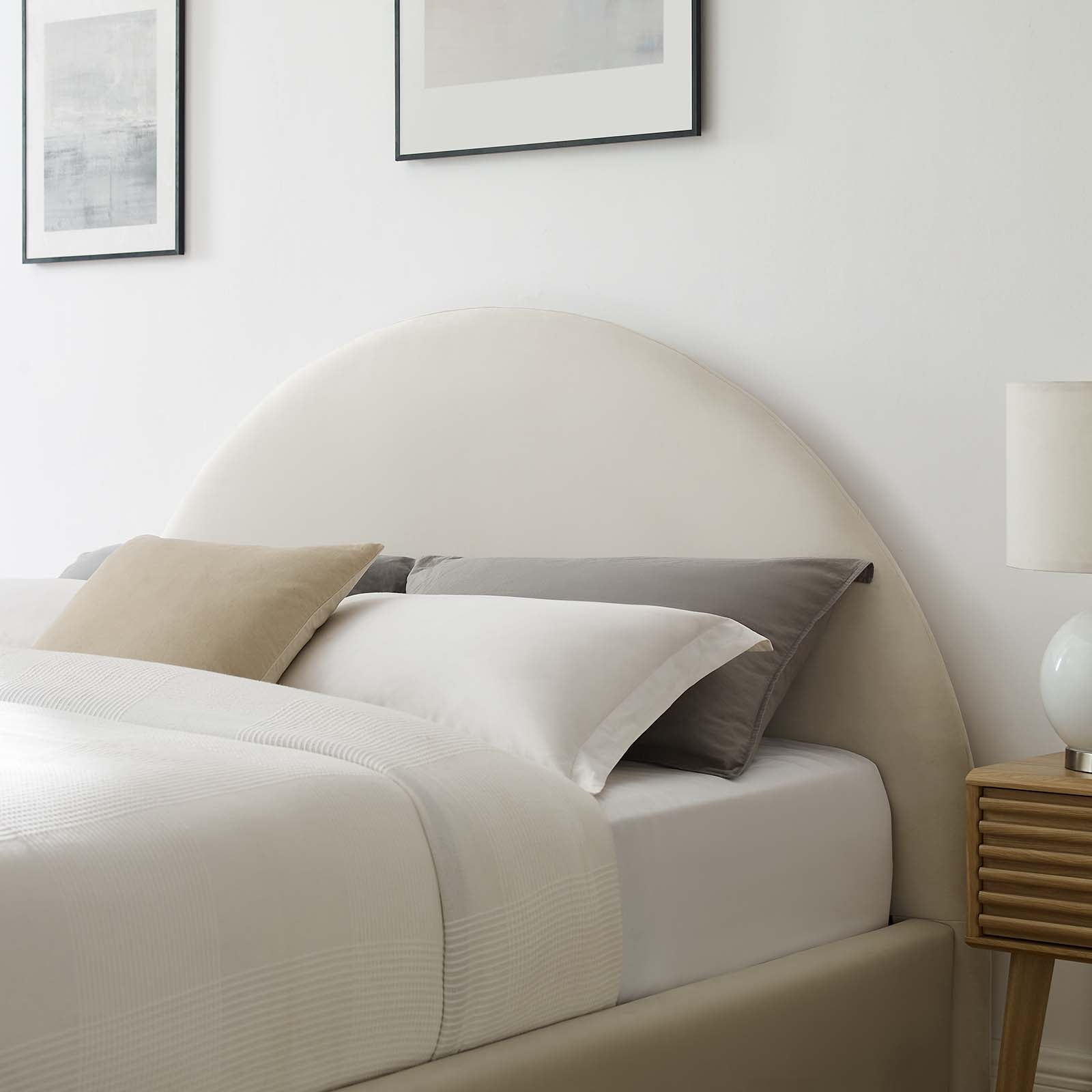 Resort Performance Velvet Arched Round King Platform Bed by Modway