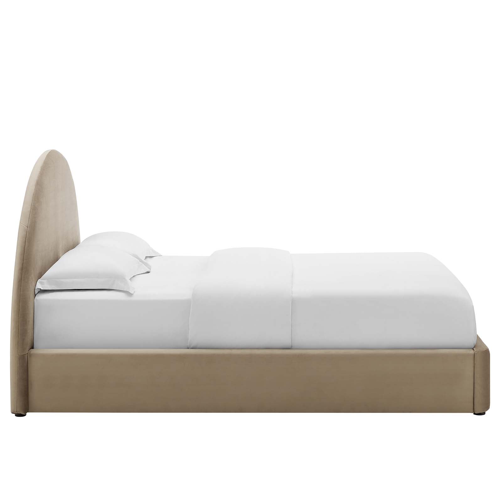Resort Performance Velvet Arched Round King Platform Bed by Modway