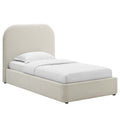 Keynote Upholstered Fabric Curved Twin Platform Bed by Modway