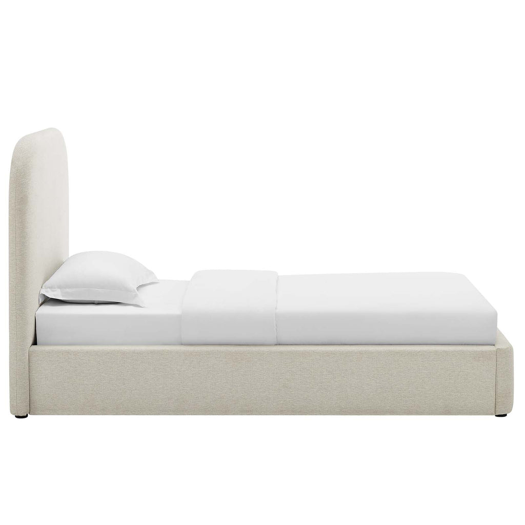 Keynote Upholstered Fabric Curved Twin Platform Bed by Modway