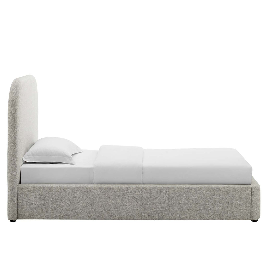 Keynote Upholstered Fabric Curved Twin Platform Bed by Modway