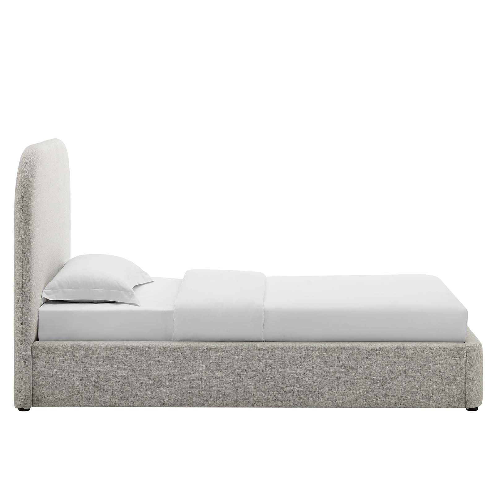 Keynote Upholstered Fabric Curved Twin Platform Bed by Modway