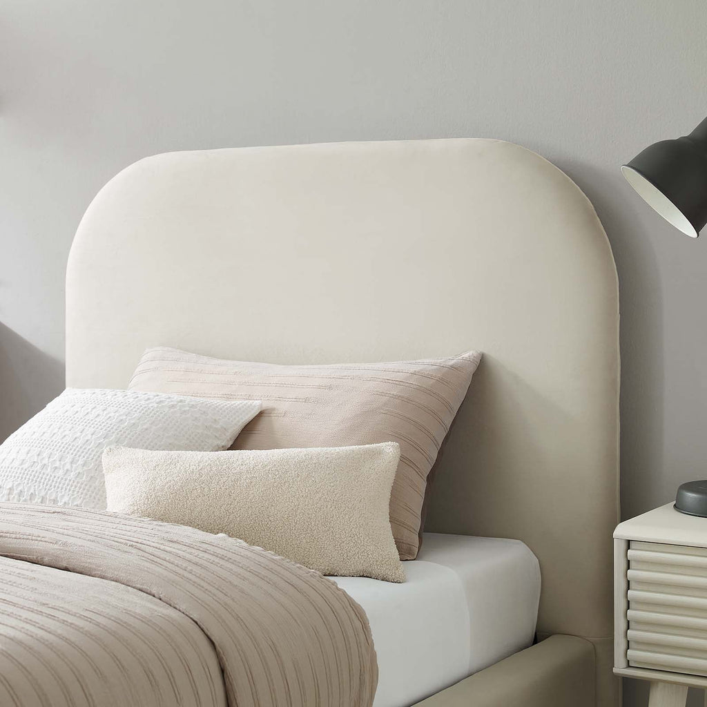 Keynote Performance Velvet Curved Twin Platform Bed by Modway
