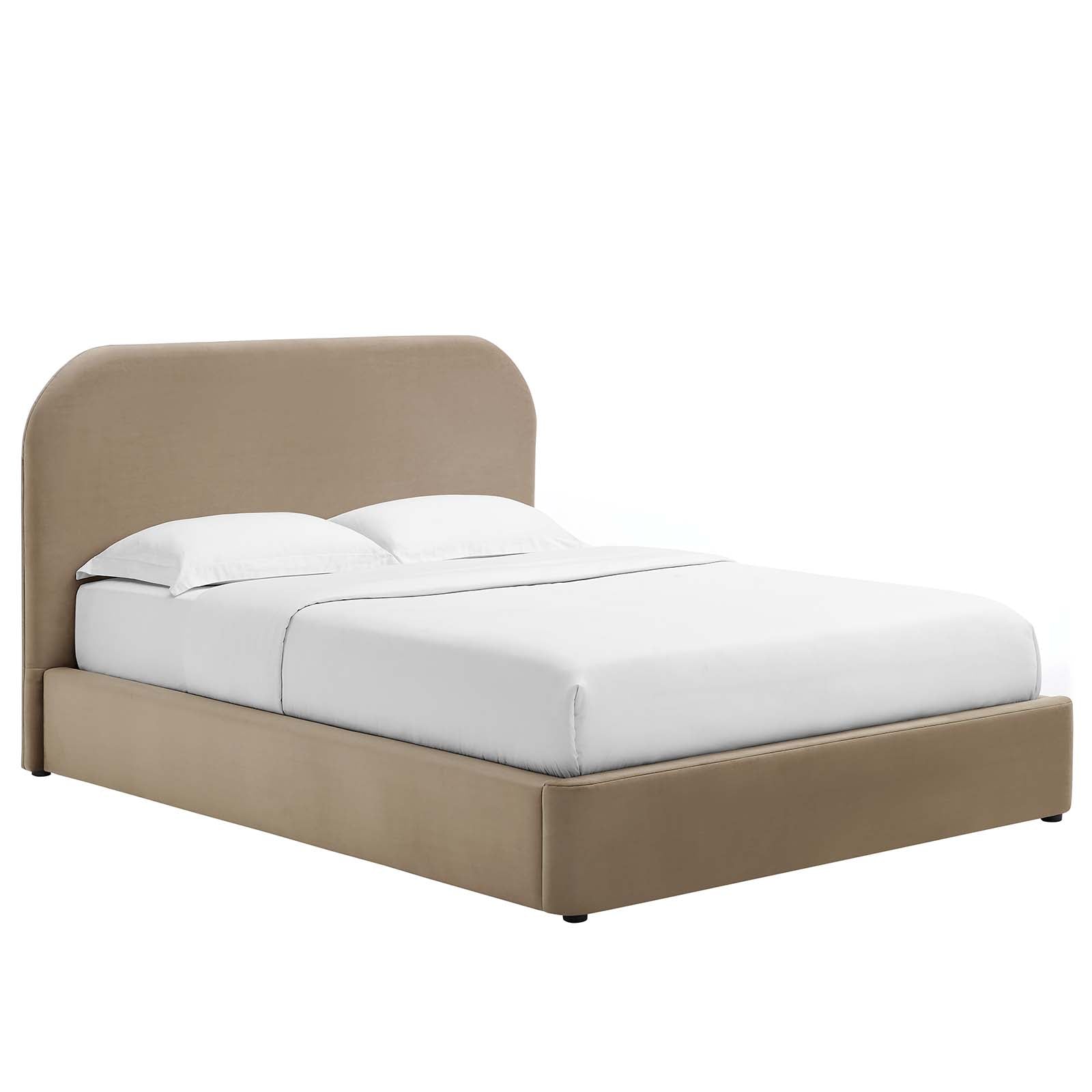 Keynote Performance Velvet Curved Full Platform Bed by Modway