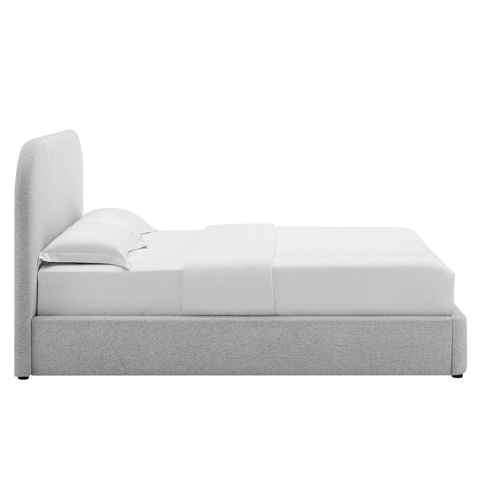 Keynote Upholstered Fabric Curved Queen Platform Bed by Modway