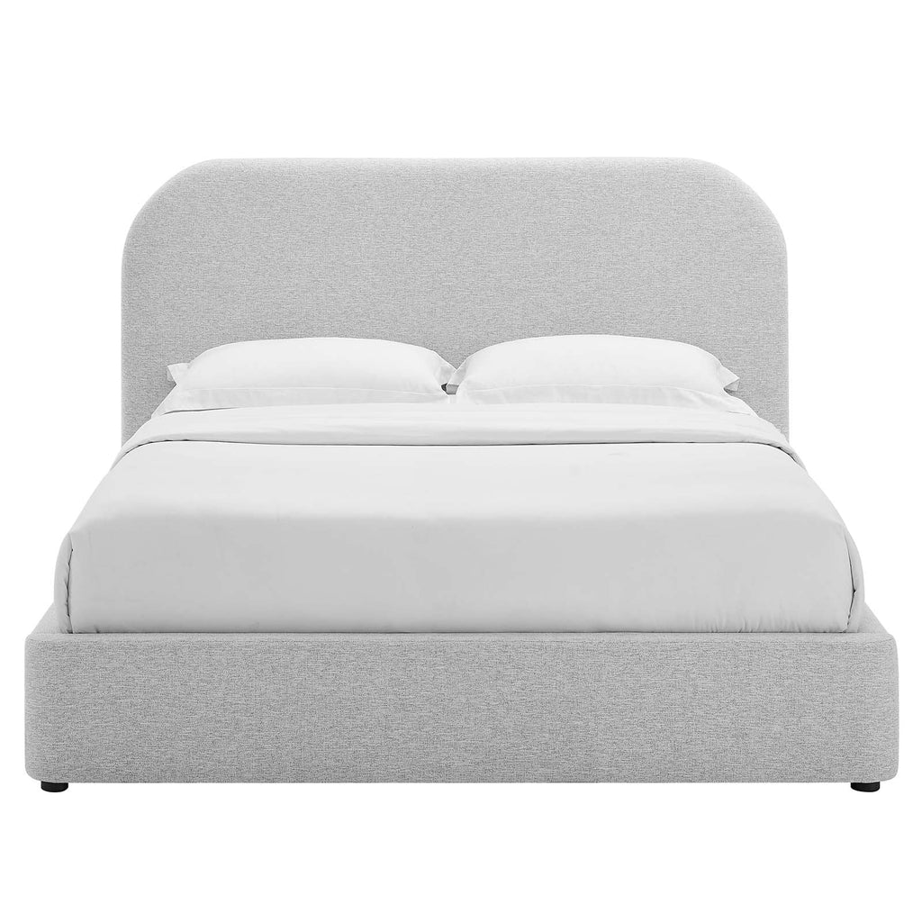 Keynote Upholstered Fabric Curved King Platform Bed by Modway