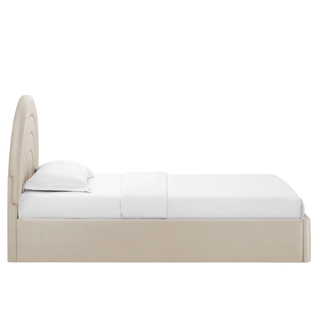 Solana Arched Performance Velvet Twin Platform Bed by Modway
