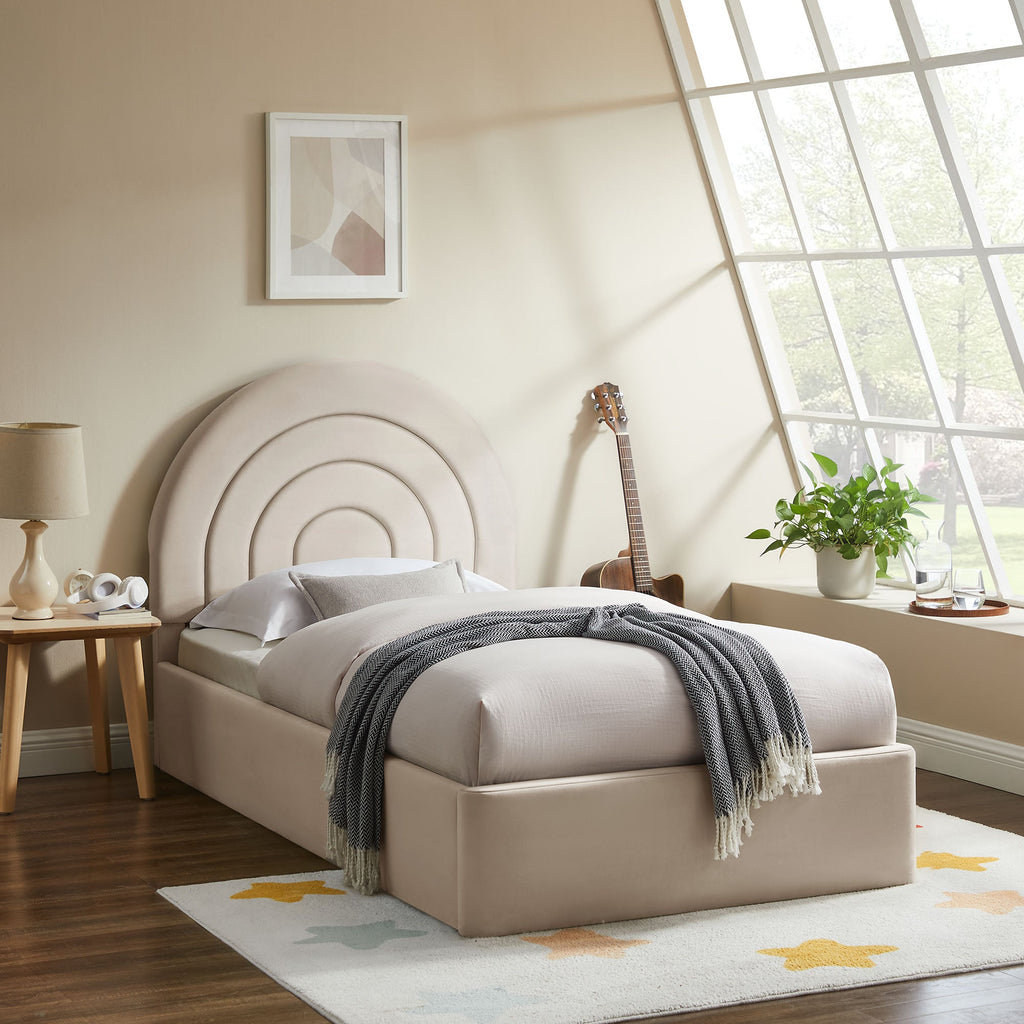 Solana Arched Performance Velvet Twin Platform Bed by Modway