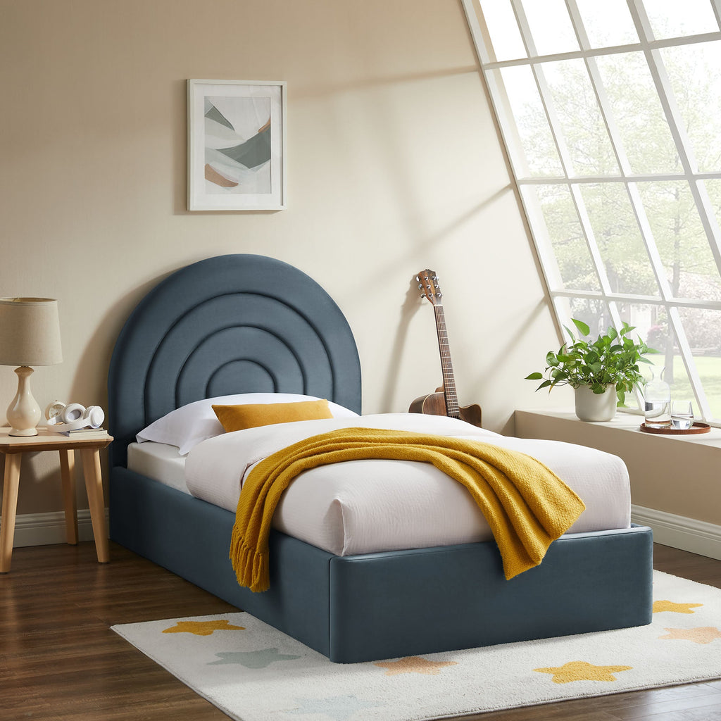 Solana Arched Performance Velvet Twin Platform Bed by Modway