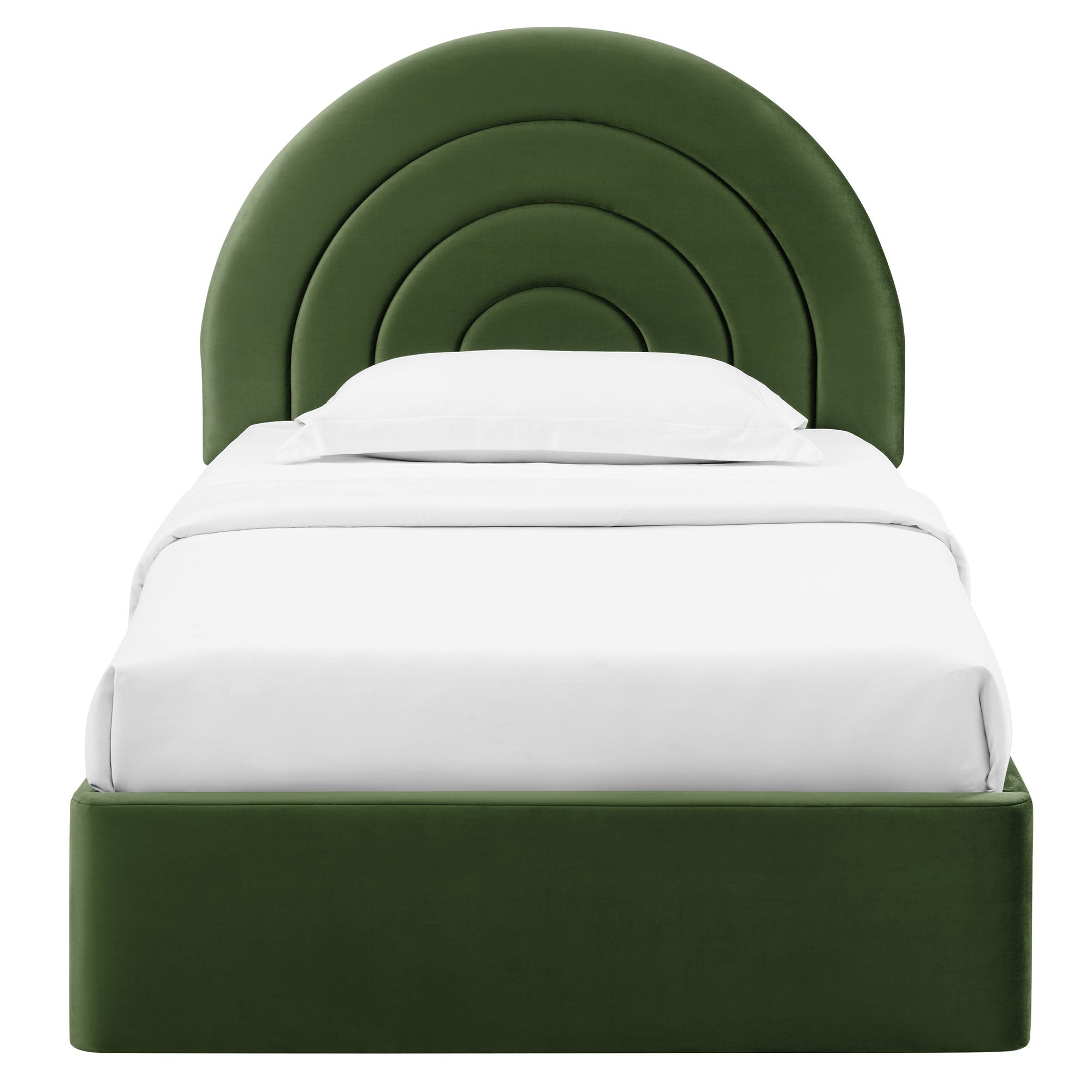Solana Arched Performance Velvet Twin Platform Bed by Modway