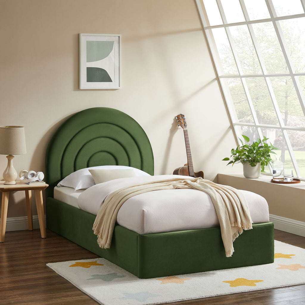 Solana Arched Performance Velvet Twin Platform Bed by Modway