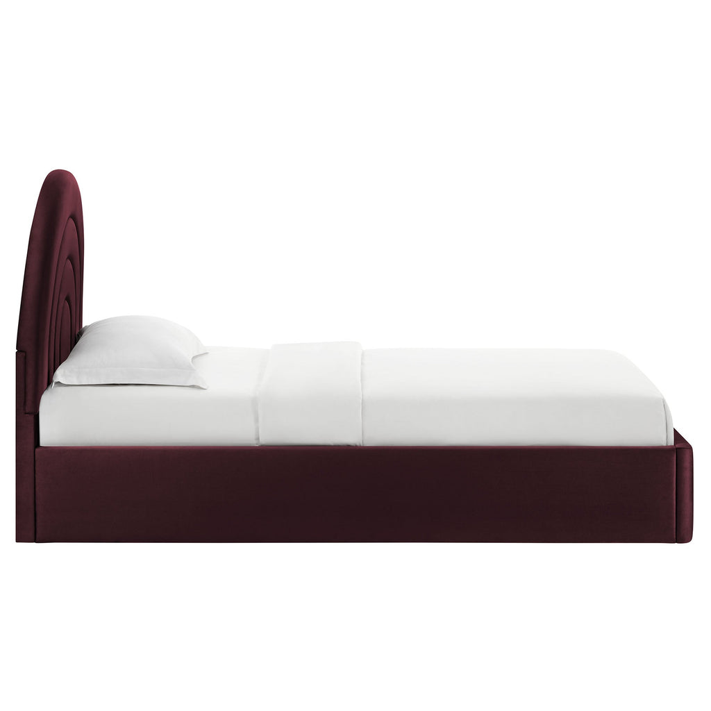 Solana Arched Performance Velvet Twin Platform Bed by Modway