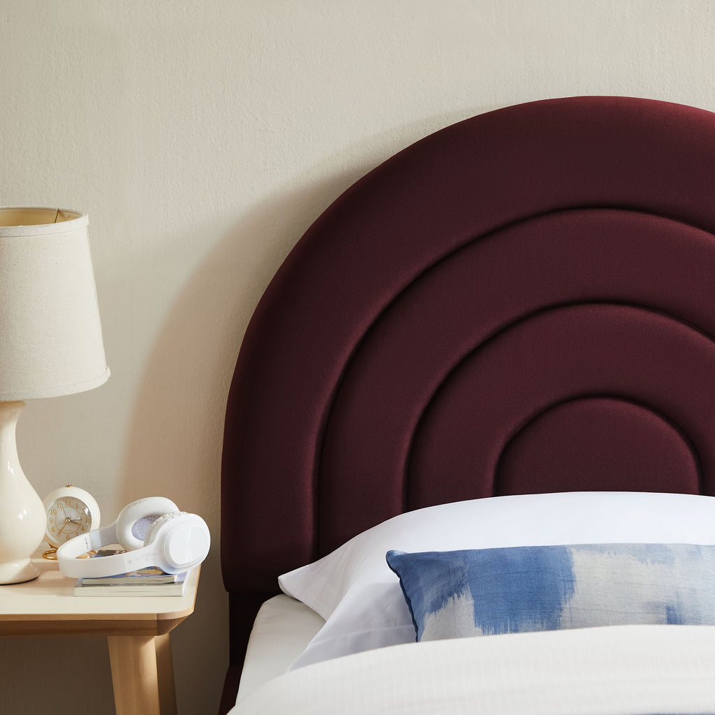 Solana Arched Performance Velvet Twin Platform Bed by Modway