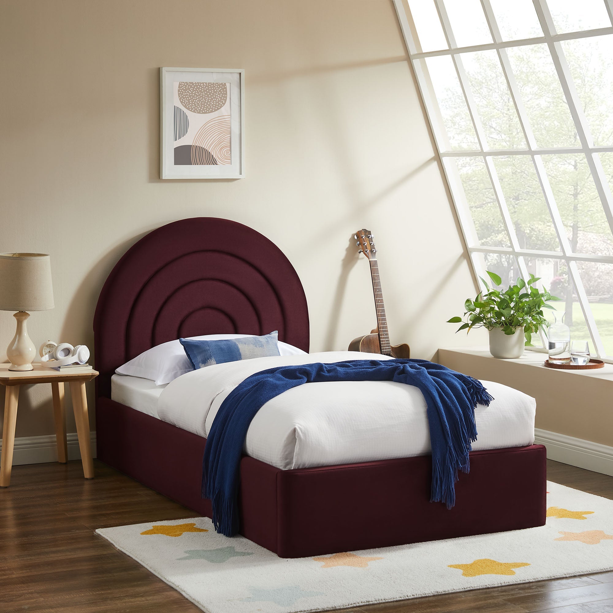 Solana Arched Performance Velvet Twin Platform Bed by Modway