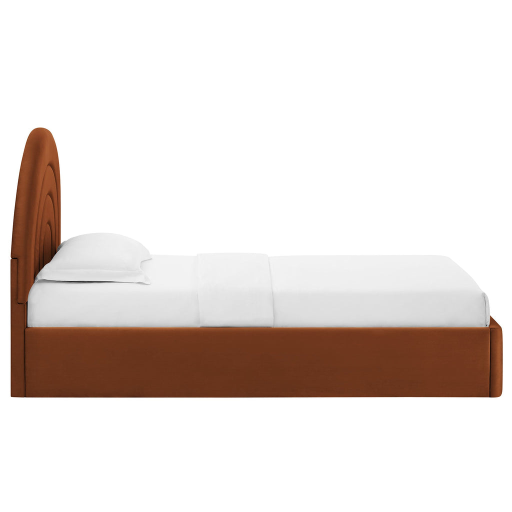 Solana Arched Performance Velvet Twin Platform Bed by Modway