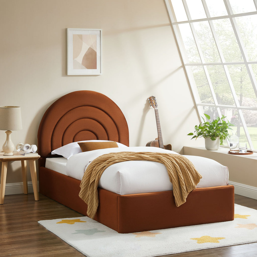 Solana Arched Performance Velvet Twin Platform Bed by Modway