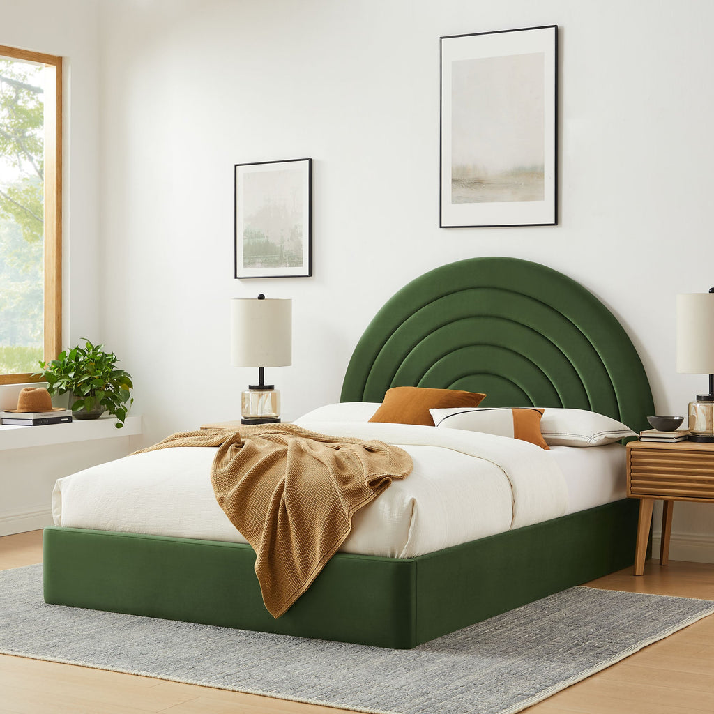 Solana Arched Performance Velvet Full Platform Bed by Modway