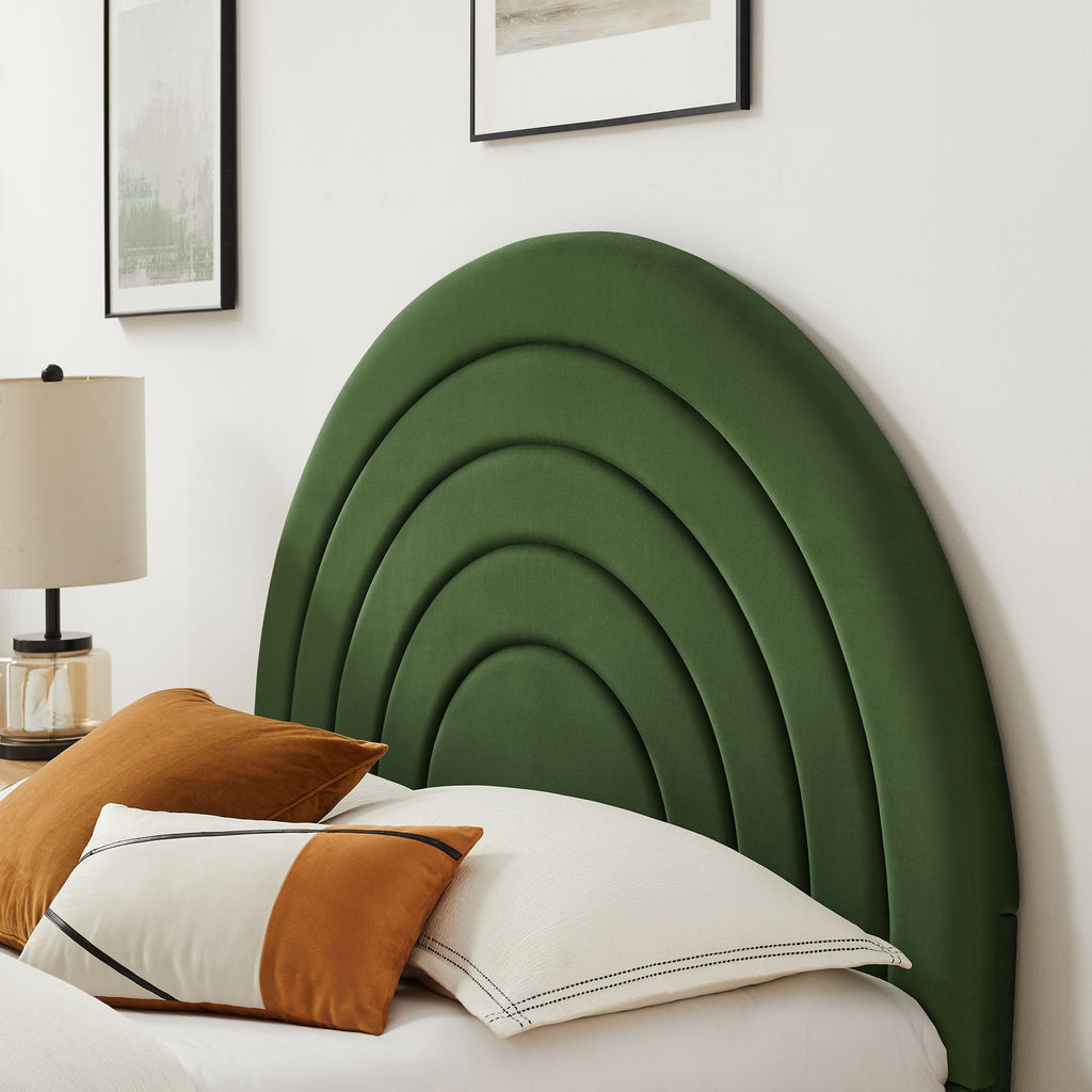 Solana Arched Performance Velvet Queen Platform Bed by Modway