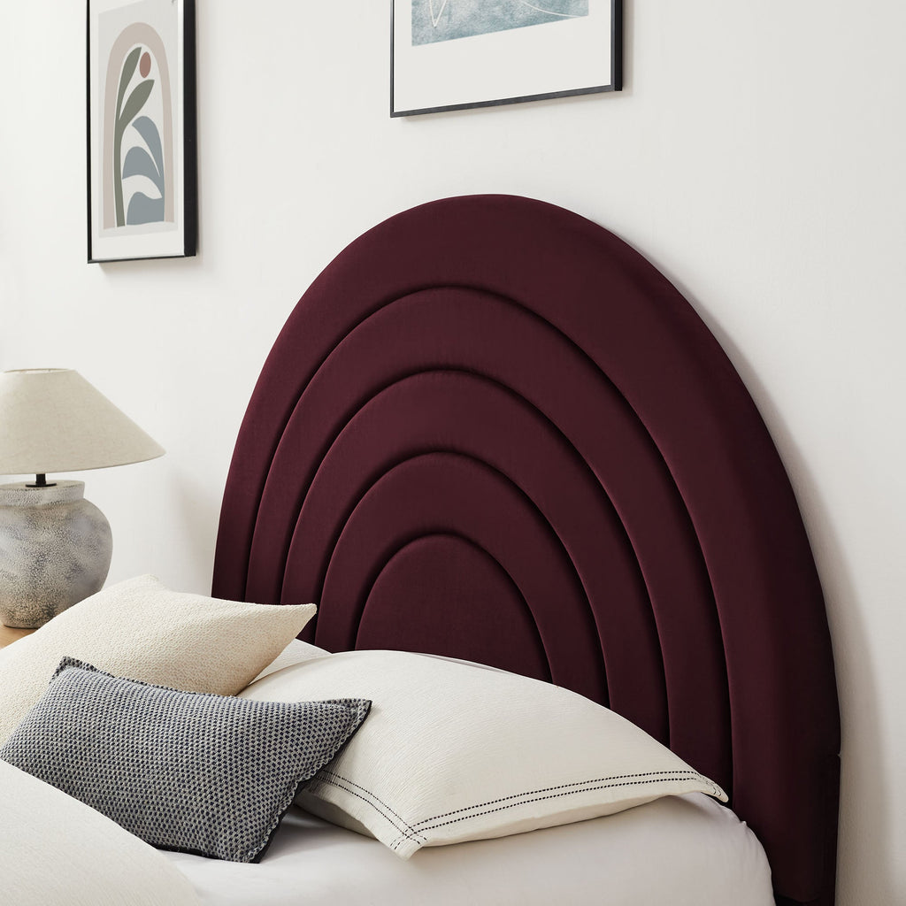 Solana Arched Performance Velvet Queen Platform Bed by Modway