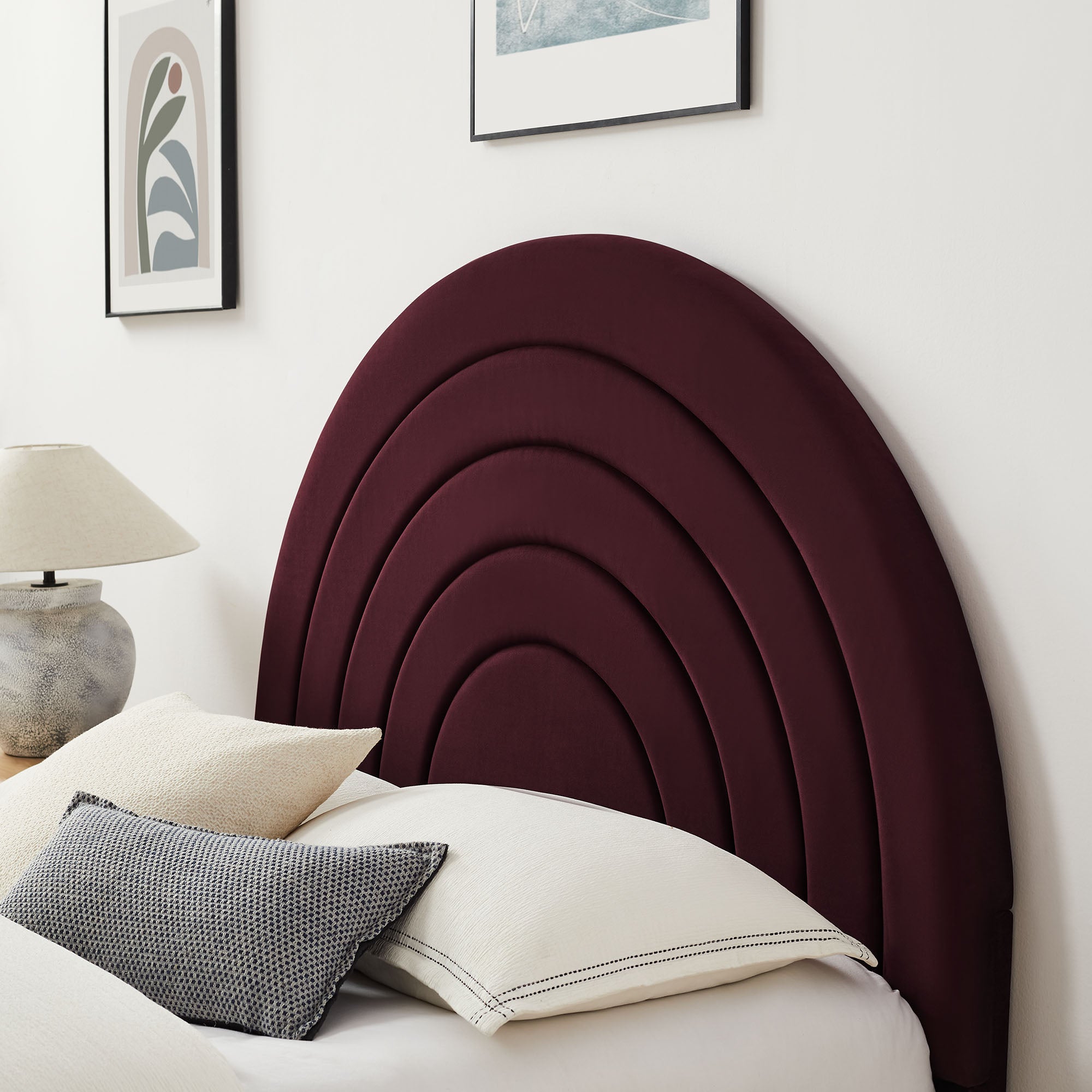 Solana Arched Performance Velvet King Platform Bed by Modway