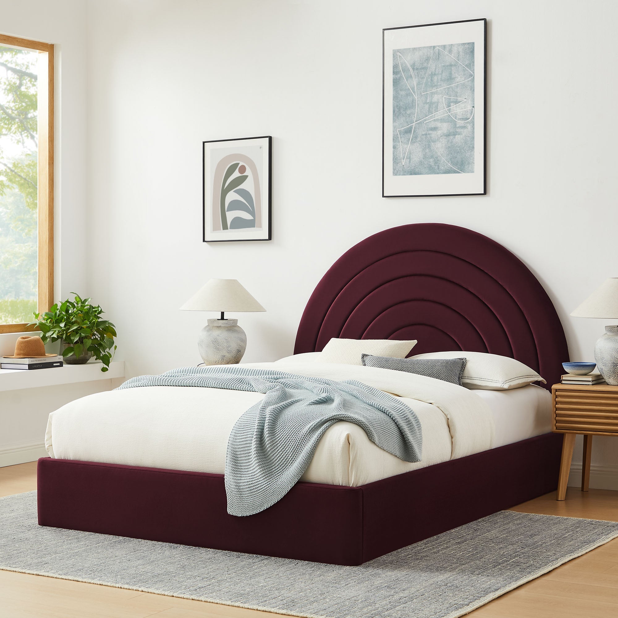 Solana Arched Performance Velvet King Platform Bed by Modway