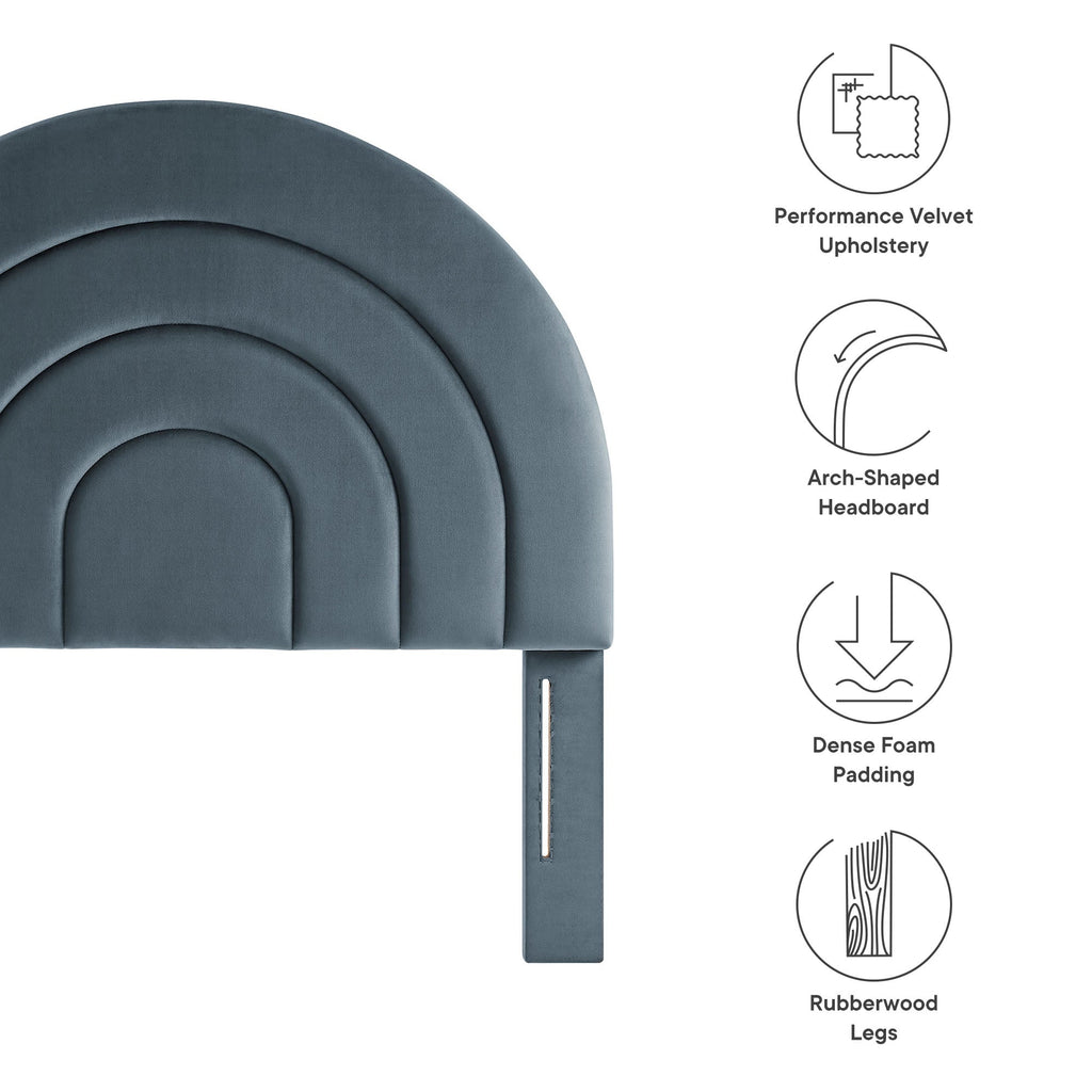 Solana Arched Performance Velvet Twin Headboard by Modway