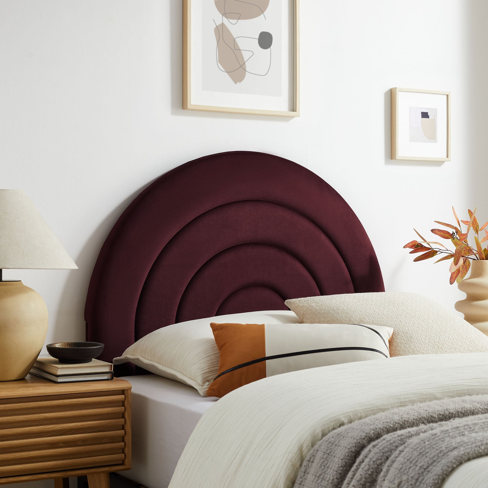 Solana Arched Performance Velvet Twin Headboard by Modway