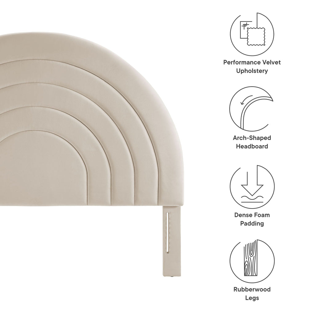 Solana Arched Performance Velvet Queen Headboard by Modway