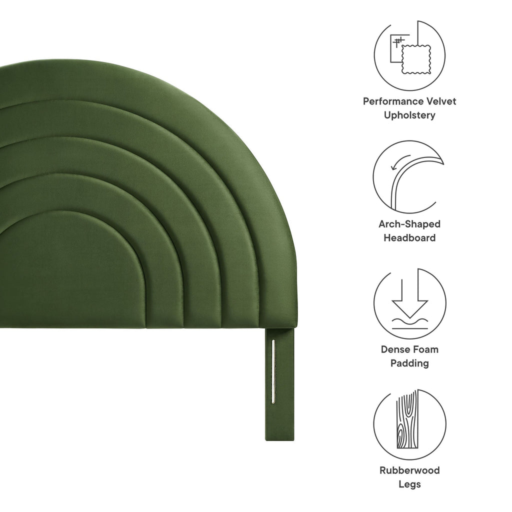 Solana Arched Performance Velvet Queen Headboard by Modway