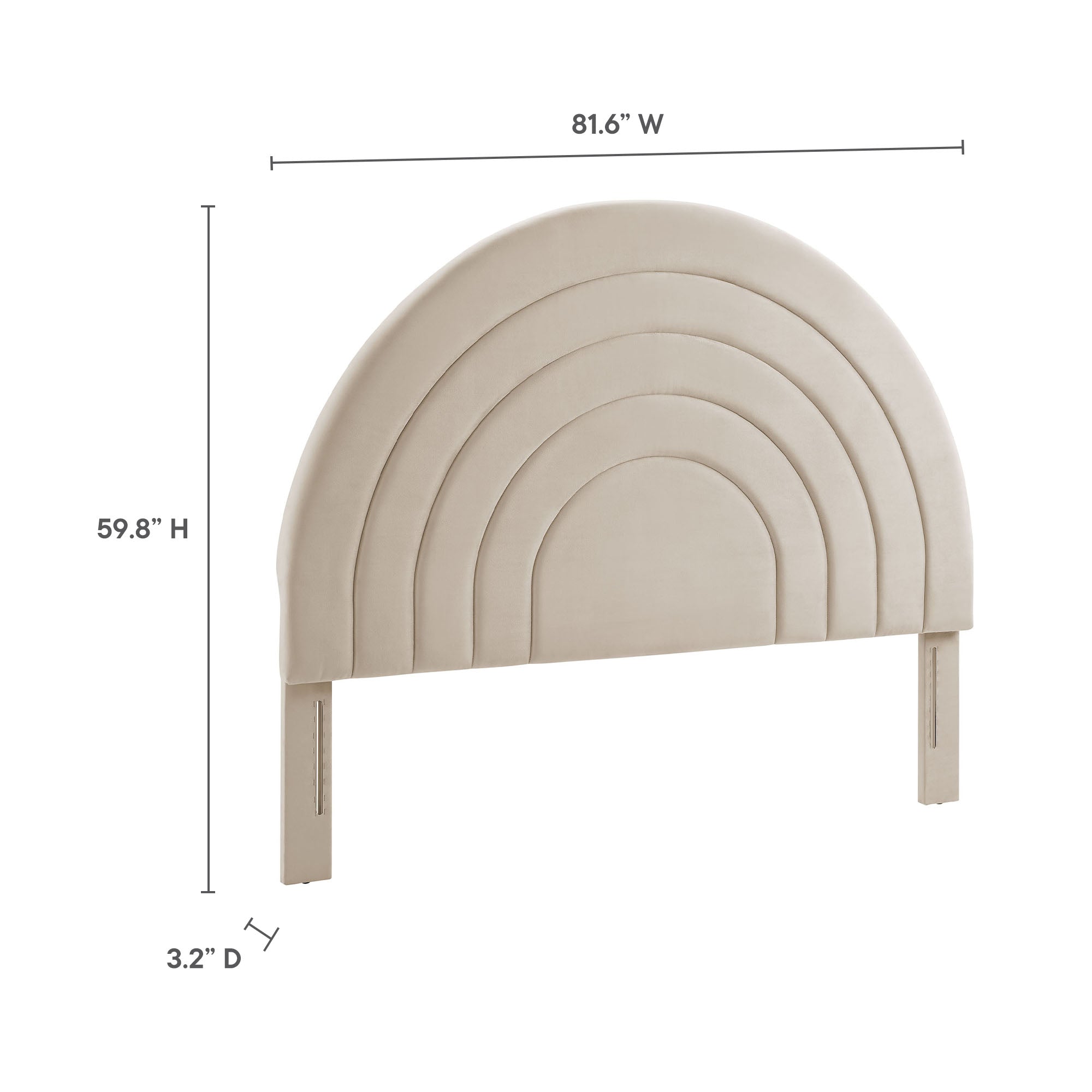 Solana Arched Performance Velvet King Headboard by Modway