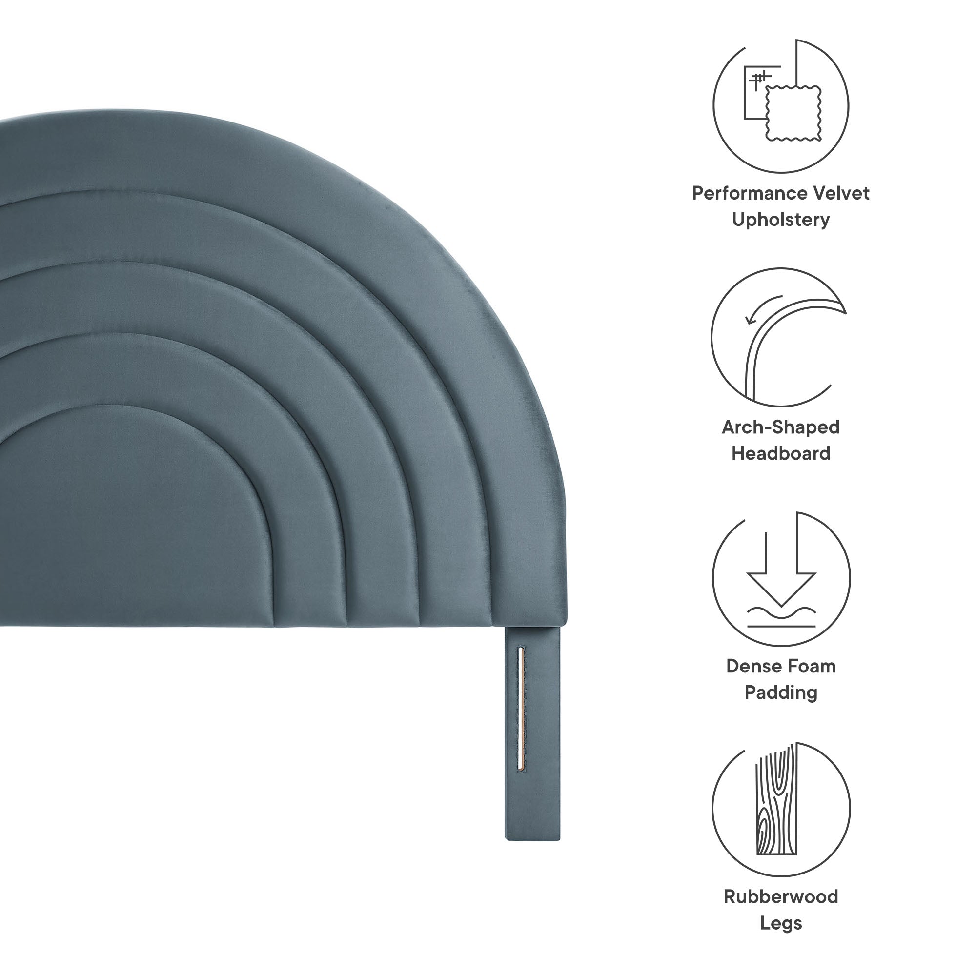 Solana Arched Performance Velvet King Headboard by Modway