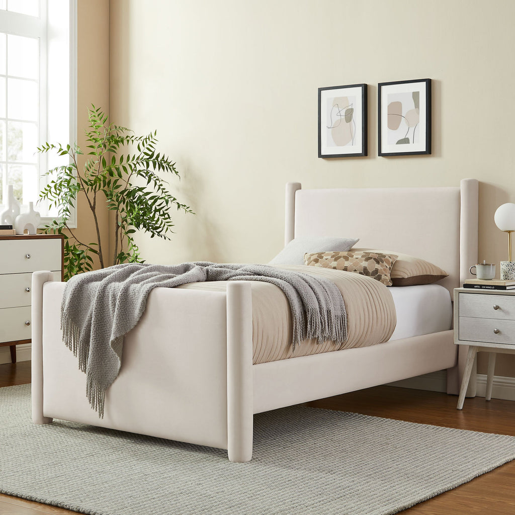 Rael Performance Velvet Twin Platform Bed by Modway