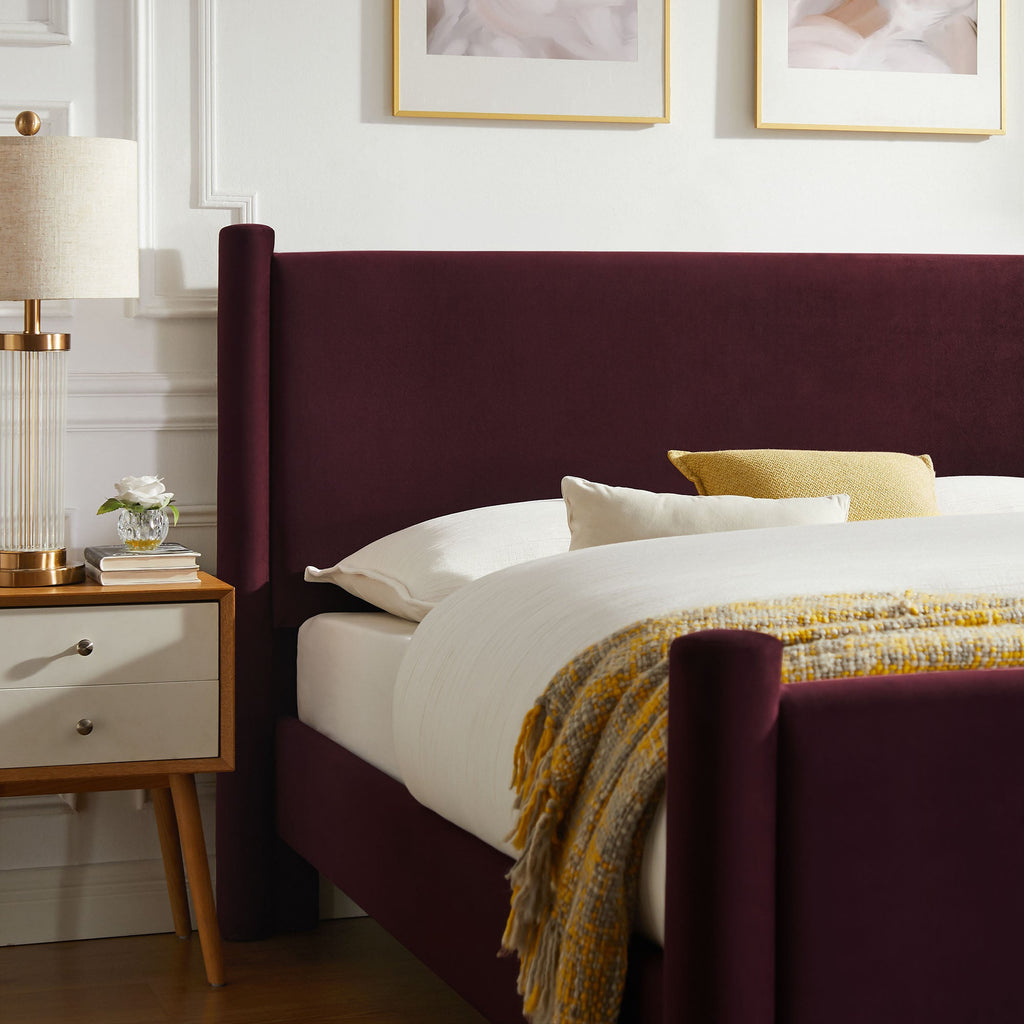 Rael Performance Velvet King Platform Bed by Modway