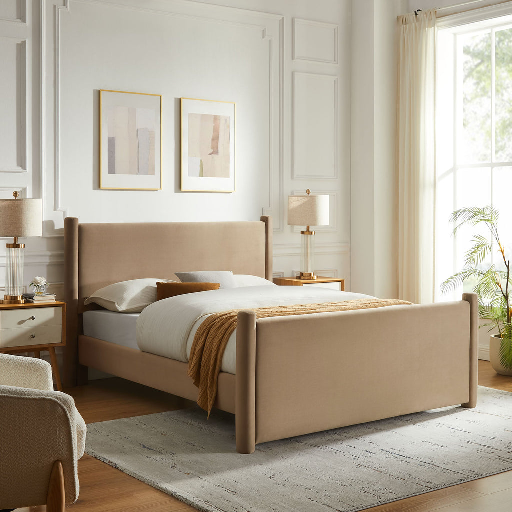 Rael Performance Velvet King Platform Bed by Modway
