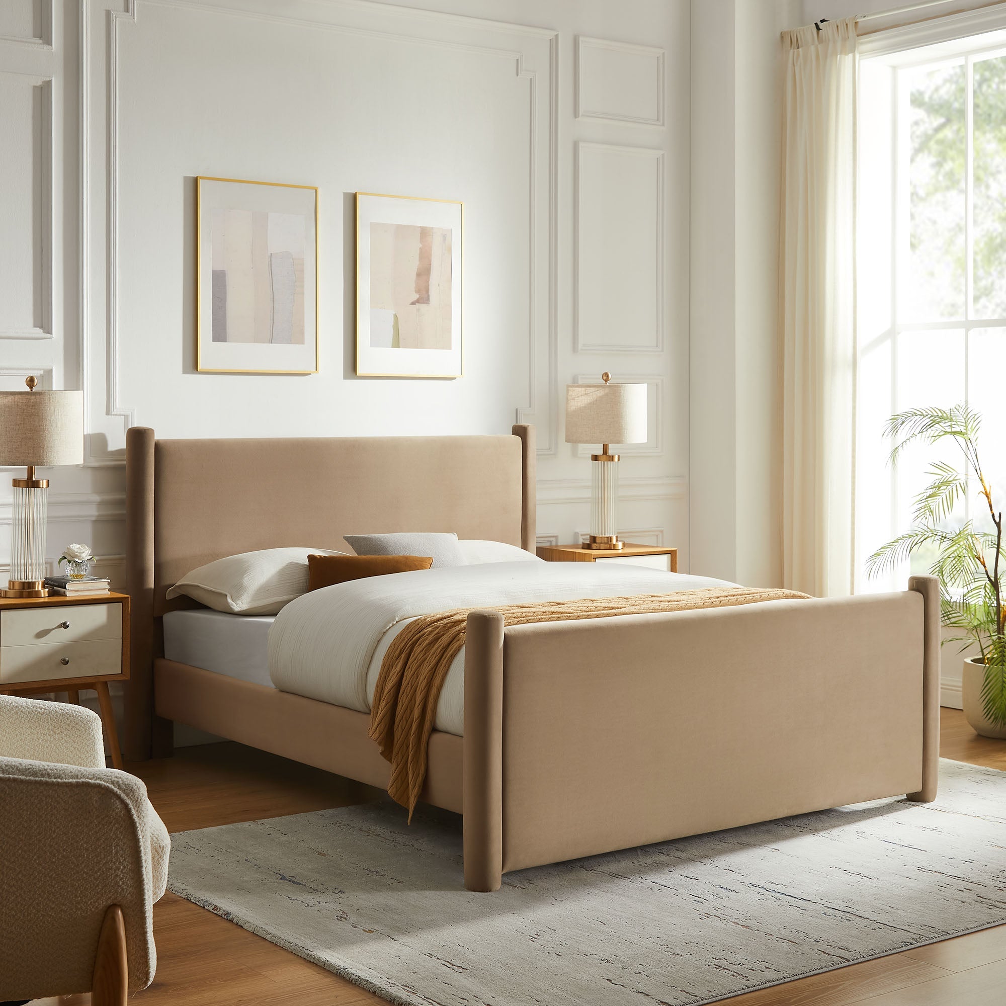 Rael Performance Velvet King Platform Bed by Modway