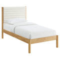 Olea Channel Tufted Boucle Solid Wood Twin Platform Bed by Modway