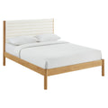 Olea Channel Tufted Boucle Solid Wood Queen Platform Bed by Modway