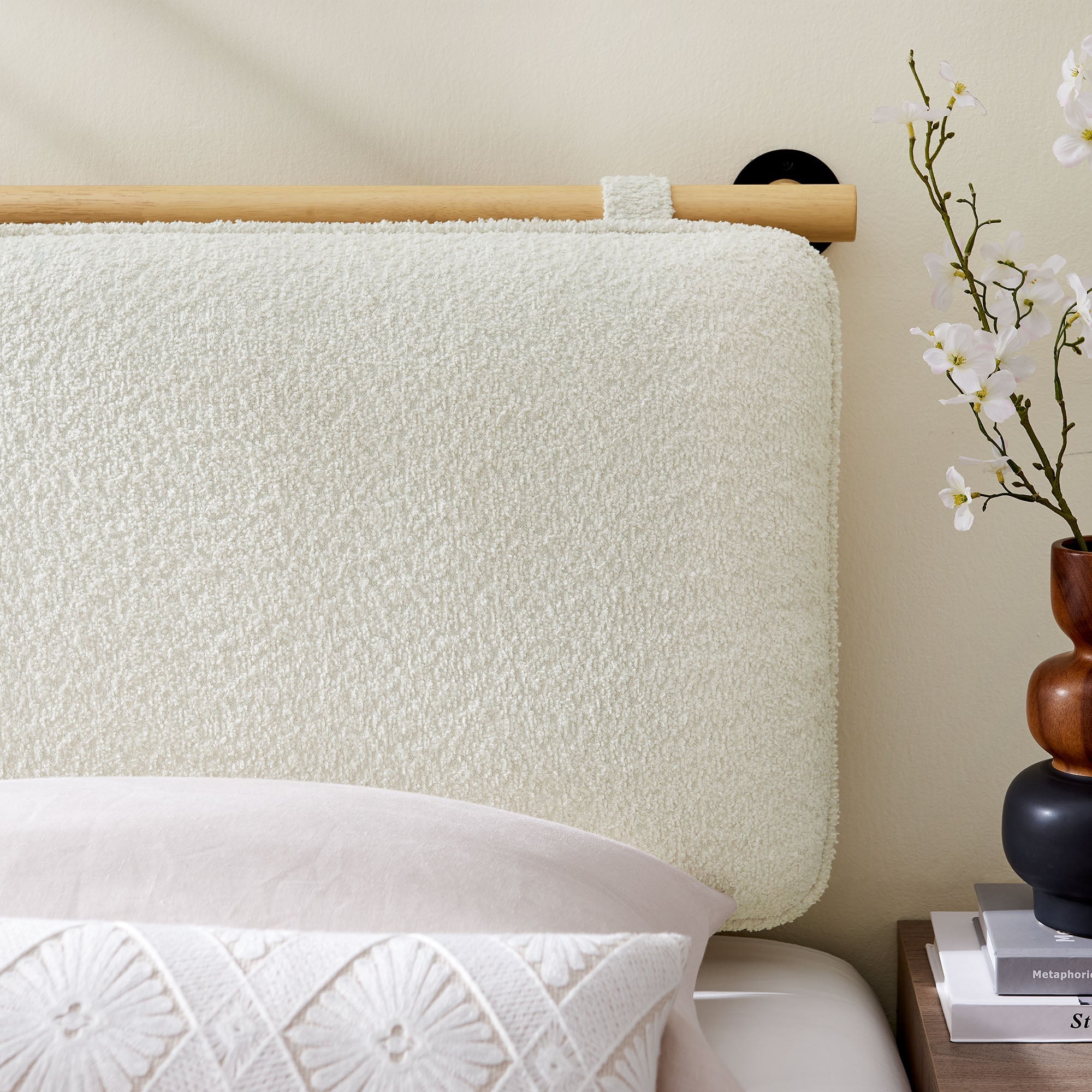 Anela Wall-Mounted Chenille Upholstered Twin Headboard by Modway